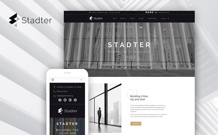 Stadter - Construction Company WordPress Theme