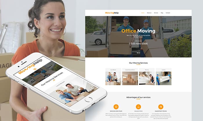 Moving Company Responsive Moto CMS 3 Template