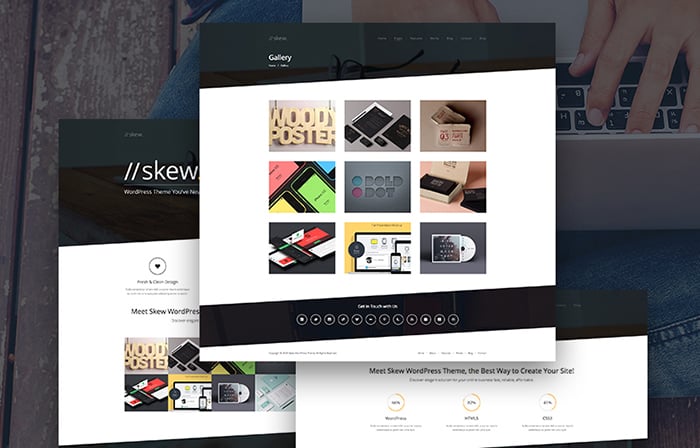  One page & Multipage Skew WordPress Theme