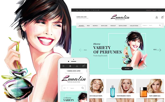 Lunalin - Perfume & Cologne Store PrestaShop Theme 