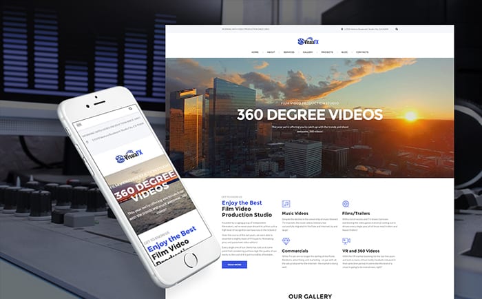 Movie Production Studio WordPress Theme 
