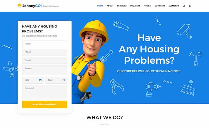 JohnnyGo - Multipurpose Home Services WordPress theme Handyman