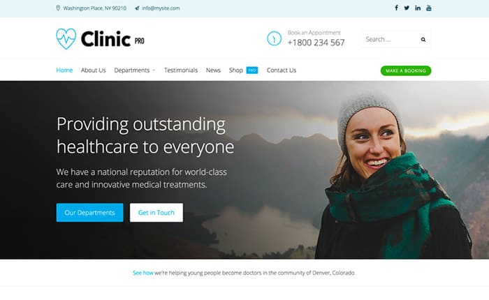 Clinic Pro WordPress Theme