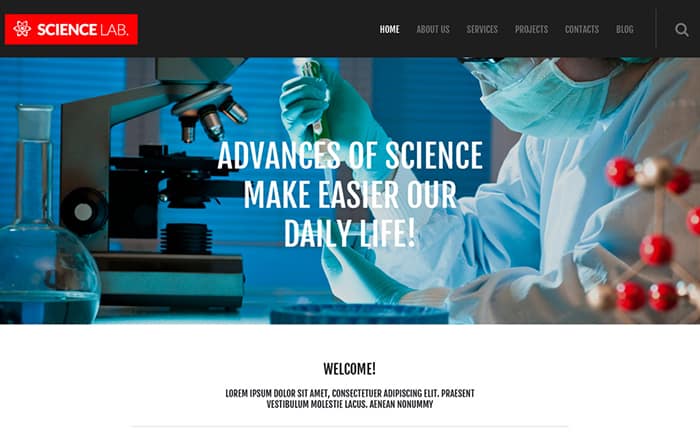 Science Lab WordPress Theme