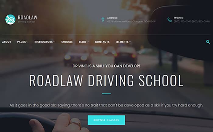 RoadLaw - Driving School Responsive WordPress Theme WordPress Theme