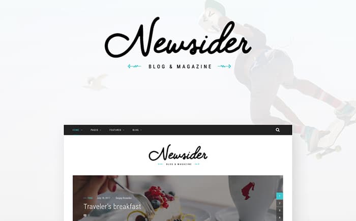 Newsider - Magazine & Blog Clean WordPress Theme