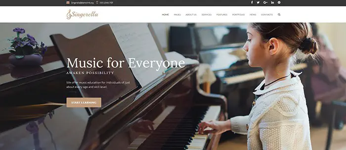 Music School WordPress Theme 
