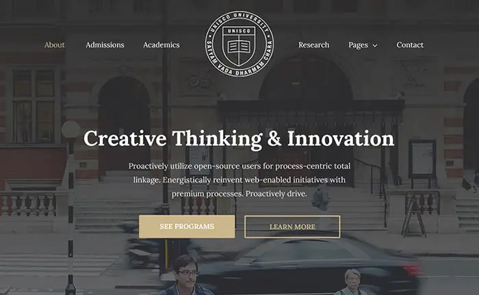 Unisco - Education, School, College & University WordPress Theme