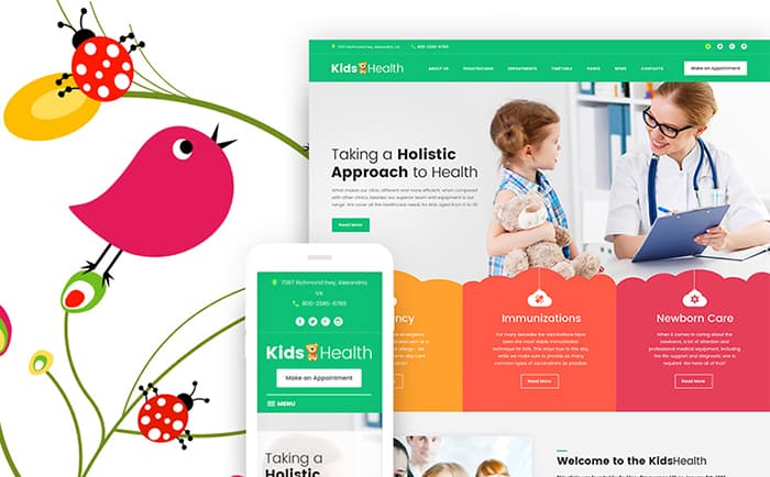 KidsHealth - Kids Clinic WordPress Theme