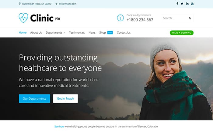 Clinic Pro WordPress Theme