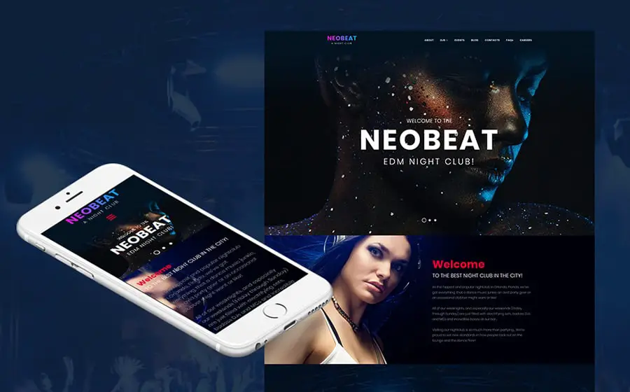 Night Club & Entertainment Moto CMS 3 Template