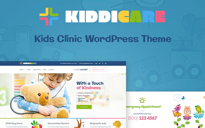 KiddiCare - Pediatric Clinic WordPress Theme