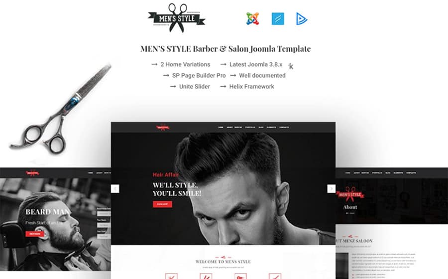 MenzStyle - Barber & Salon Joomla Template