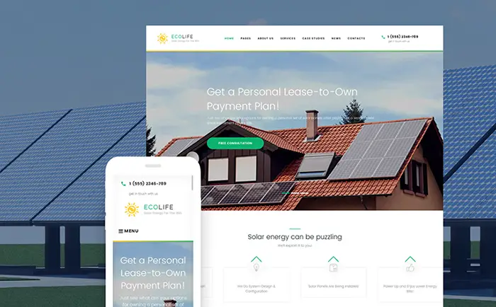 Eco Homes WordPress Theme 