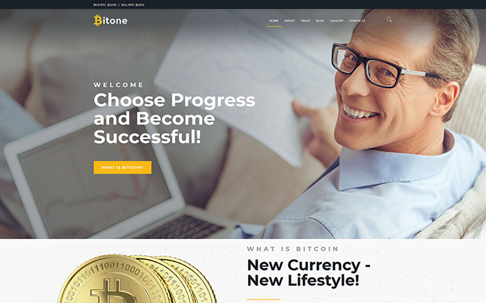Bitcoin Cryptocurrency Website Template 
