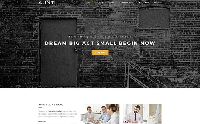 Alinti - Minimal Creative Portfolio WordPress Theme