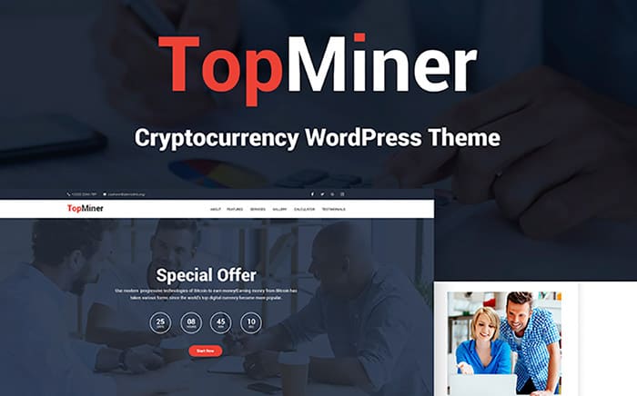 TopMiner - Cryptocurrency WordPress Theme