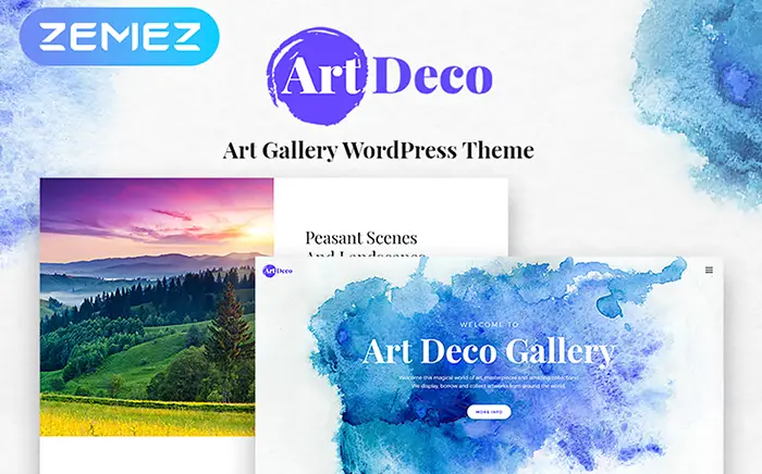 Art Deco - Gallery Art Gallery WordPress Theme