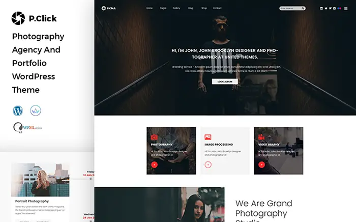 PClick Photography WordPress Theme
