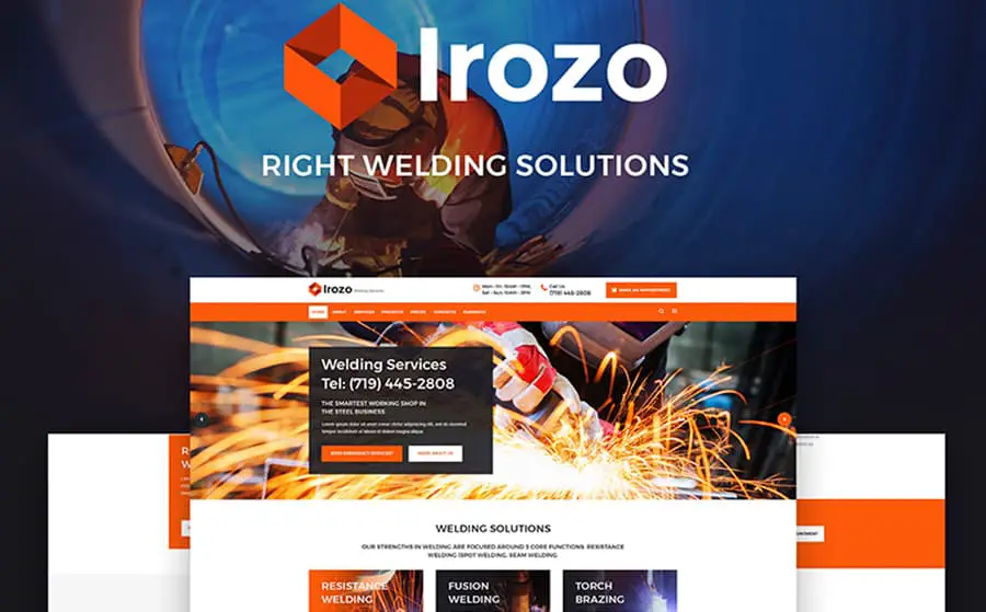 Irozo - Welding Services WordPress Theme