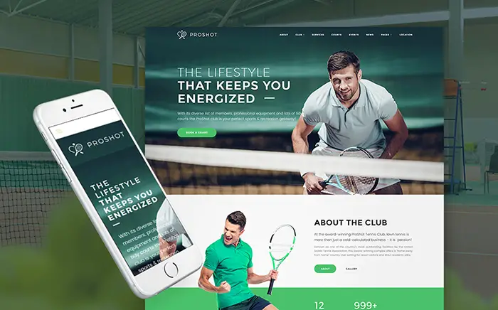 Tennis Club WordPress Theme 