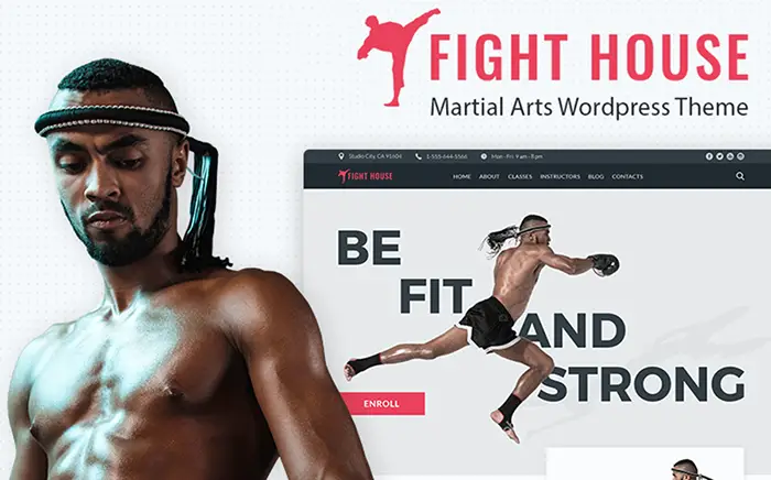 Fight House - Brutal Martial Arts Club WordPress Theme