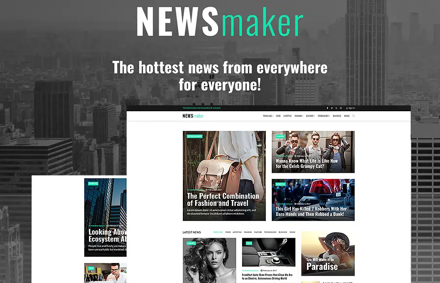 NEWSmaker - News & Magazine WordPress Theme WordPress Theme