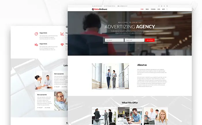 ExtraOrdinarz - Advertising Agency WordPress Theme