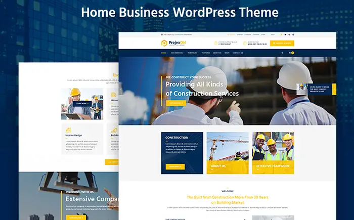 Projexon - Bright Construction Complany WordPress Theme
