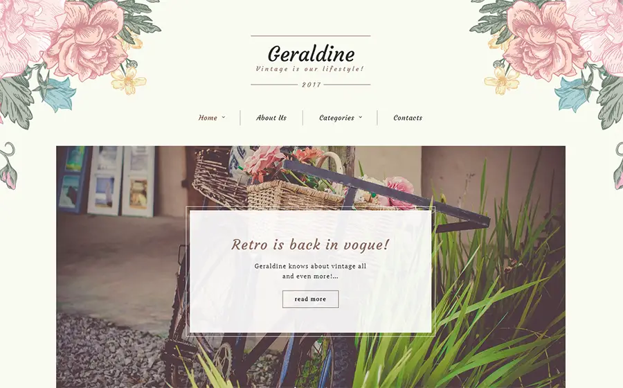 Vintage Fashion Blog WordPress Theme
