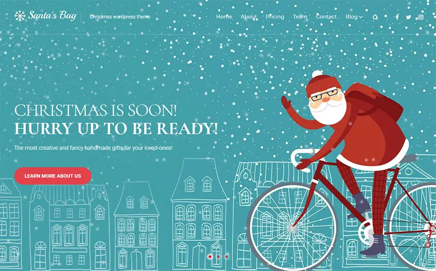 Santa's Bag - Christmas Landing WordPress Theme