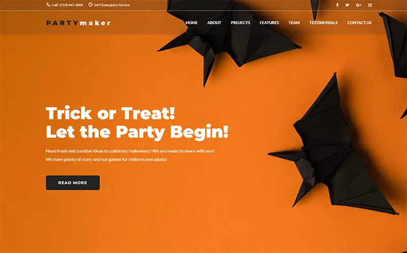 Halloween Party WordPress Theme    