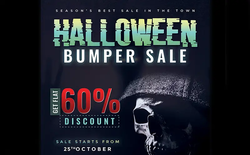 Halloween Bumper Sale Flyer Corporate Identity Template