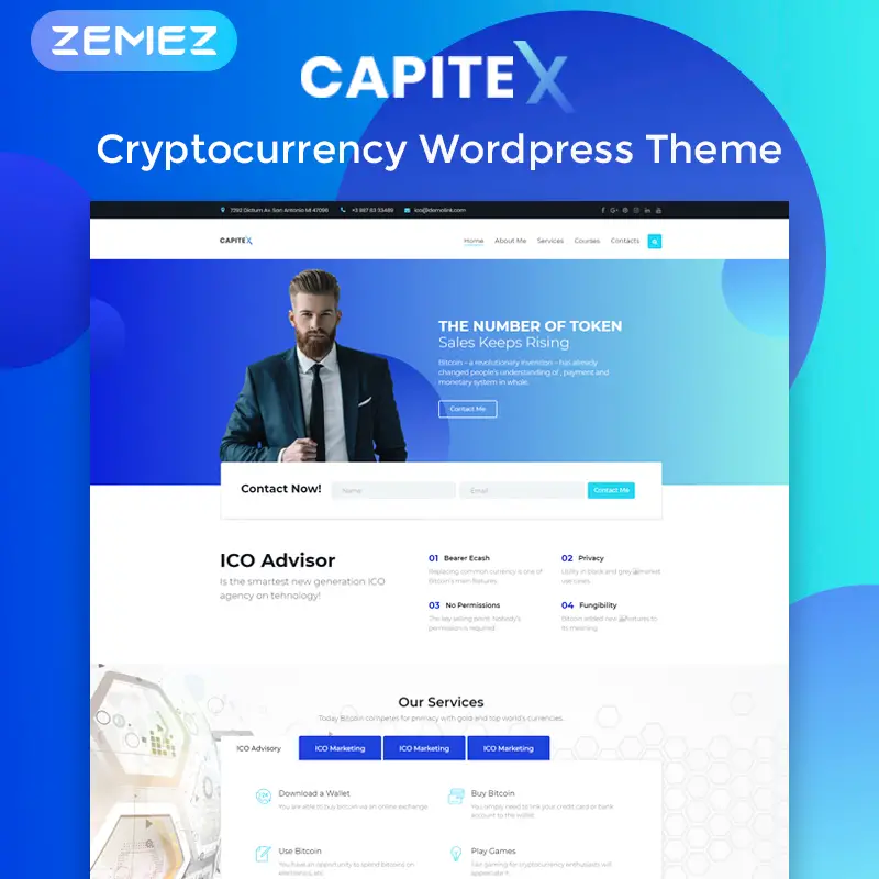 Capitex - ICO Marketing Elementor WordPress Theme
