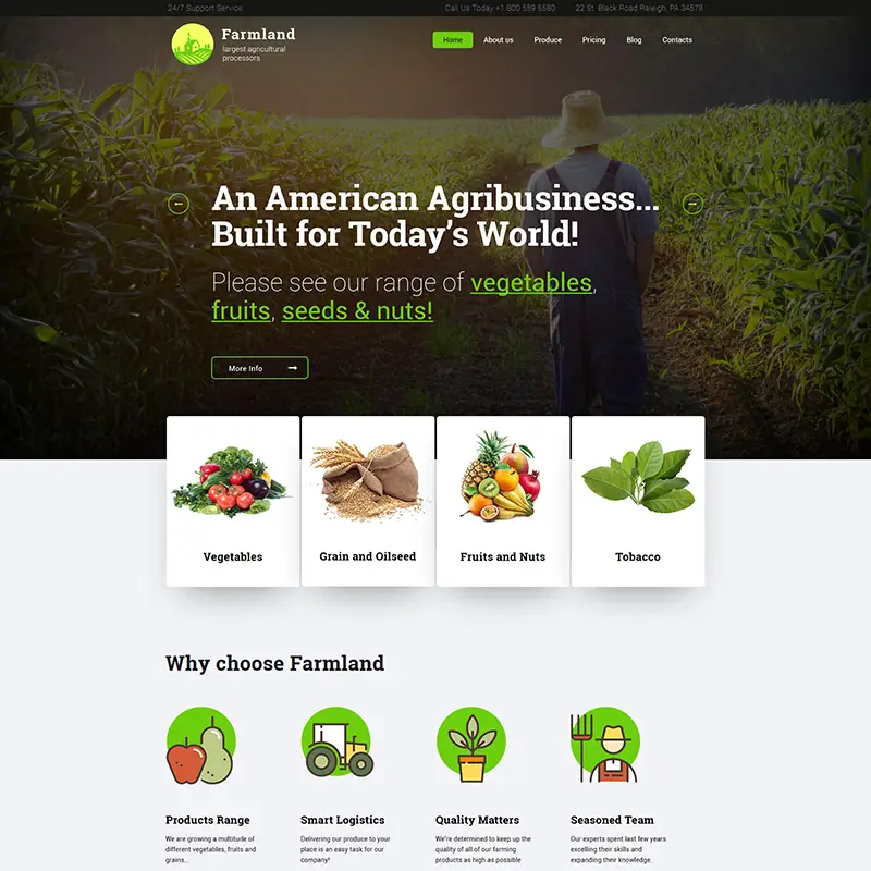 Agriculture Industry WordPress Theme    