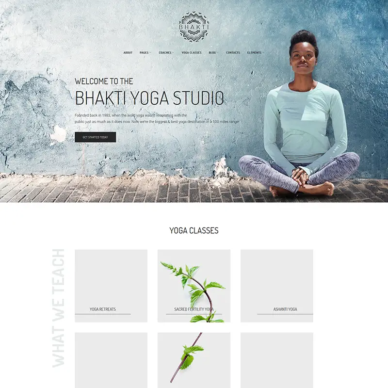 Yoga WordPress Template    