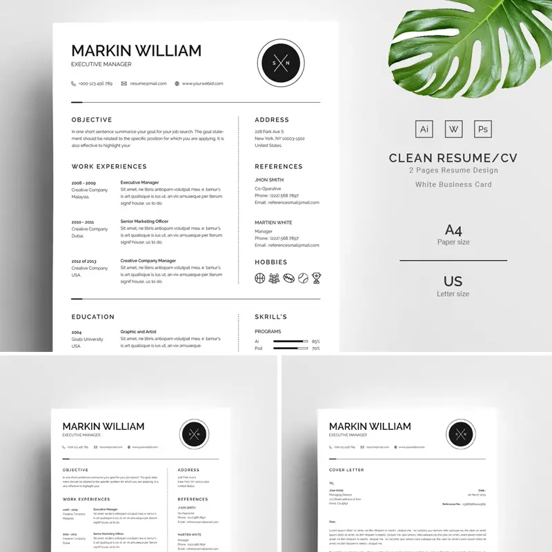 Markin William Minimal Resume Template