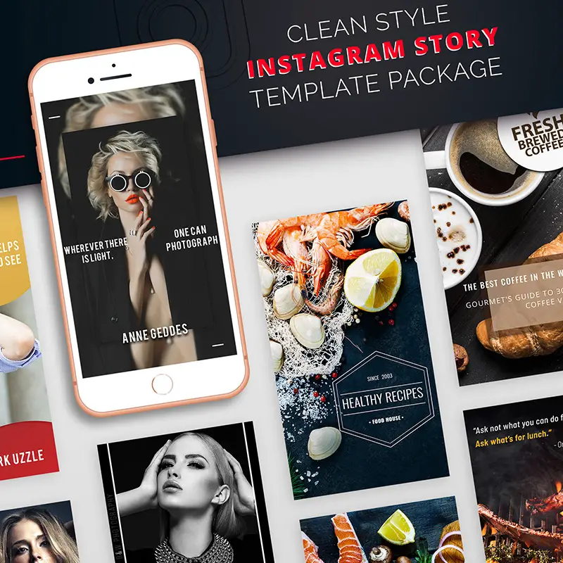 Clean Style Instagram Story Package Social Media