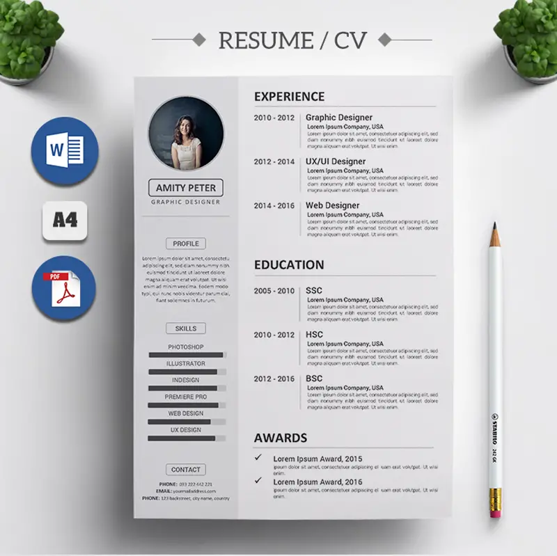 Amity Peter - CV Resume Template