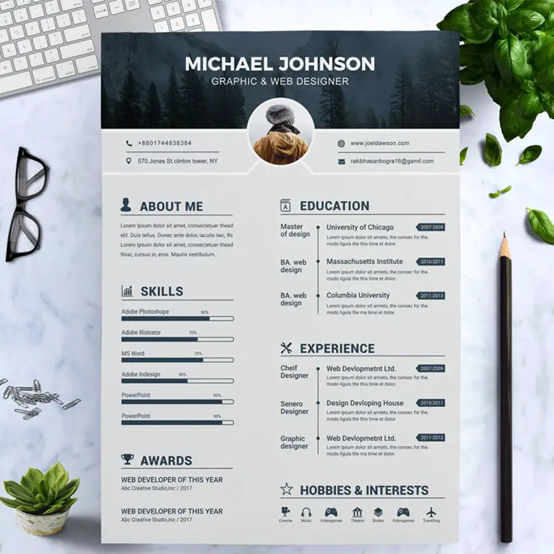 Johnson Graphic Designer Resume Template