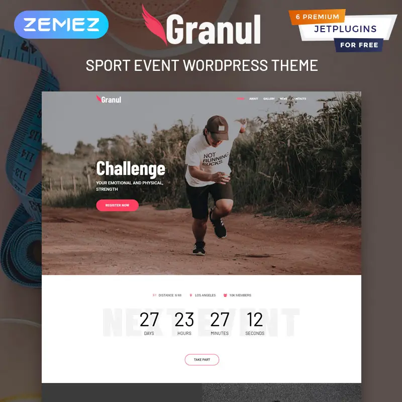 Granul - Sport Event Multipurpose Modern Elementor WordPress Theme