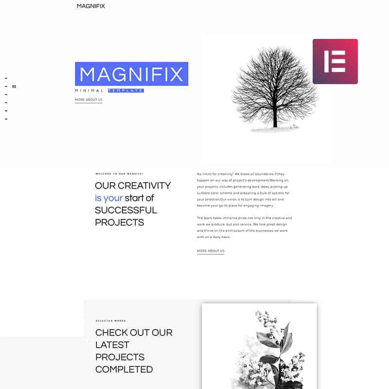 Magnifix - Creative Minimal Elementor WordPress Theme