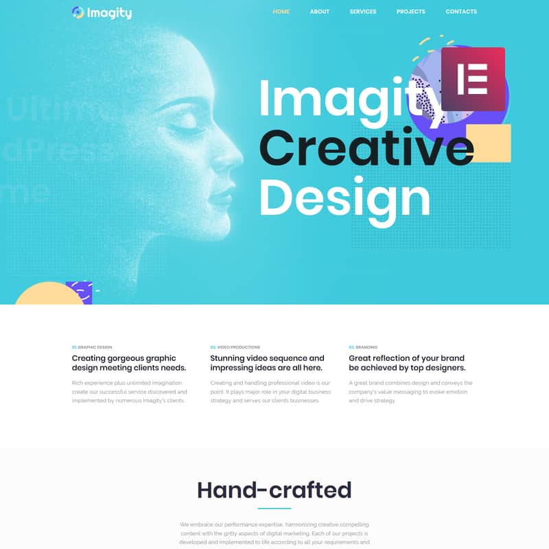 Imagity - Creative Minimal Elementor WordPress Theme