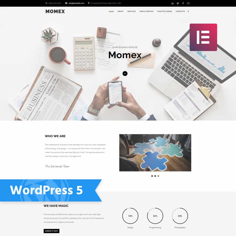 Momex - Business Elementor WordPress Theme