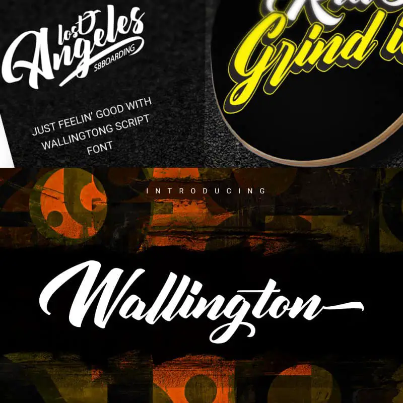 Wallington | Hand Lettering Brush Script Font
