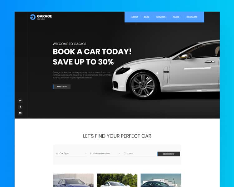 Garage HTML Template