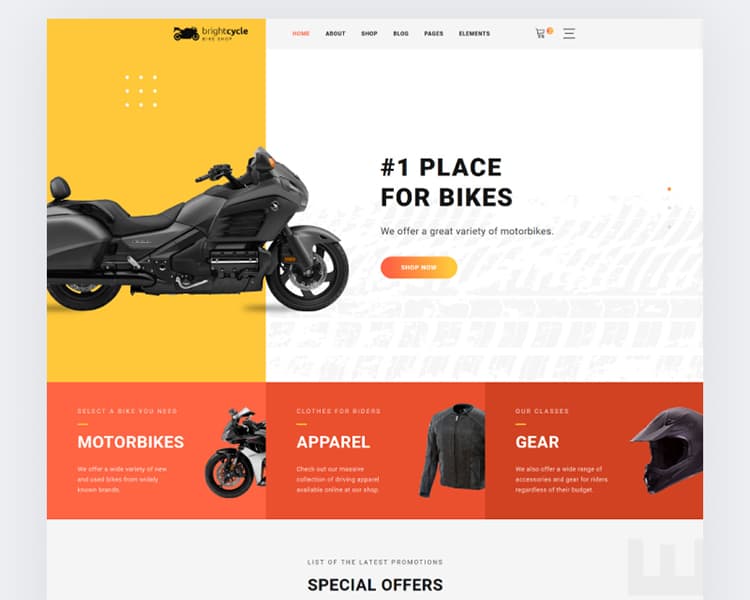 Motorcycle Store Website Template - TemplateMonster