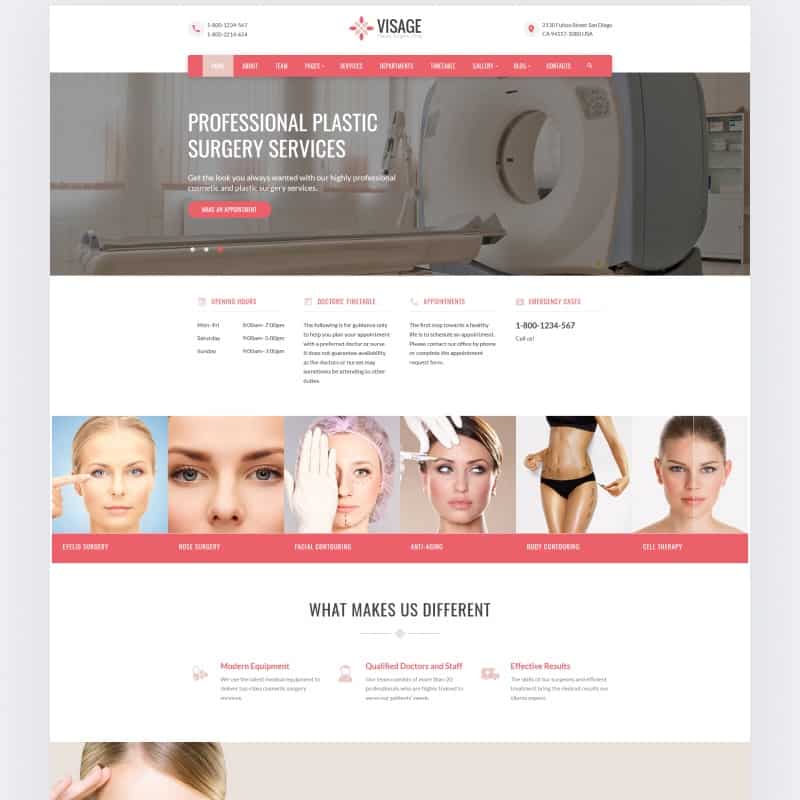 Plastic Surgery Clinic Web Template