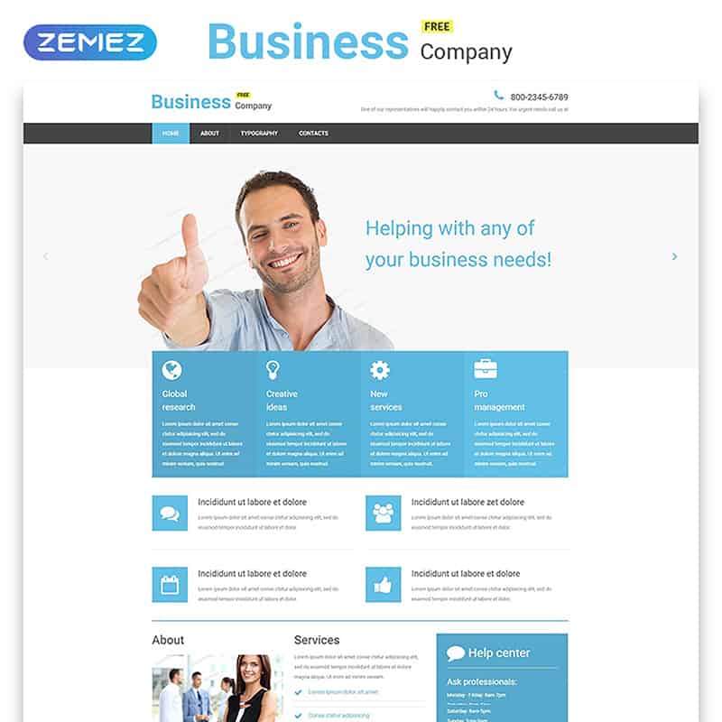 Free Business Responsive Website Template