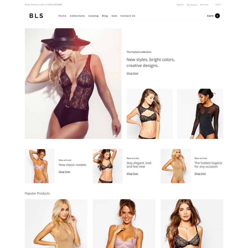 BLS - Lingerie E-commerce Clean Shopify Theme